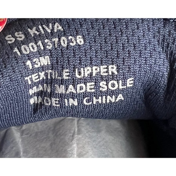 SUN + STONE NAVY BLUE BOYS KIVA SNEAKER Size 13 NWOT - Picture 5 of 7